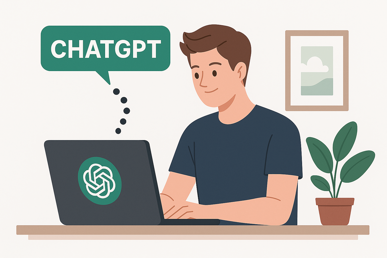 Persona usando ChatGPT